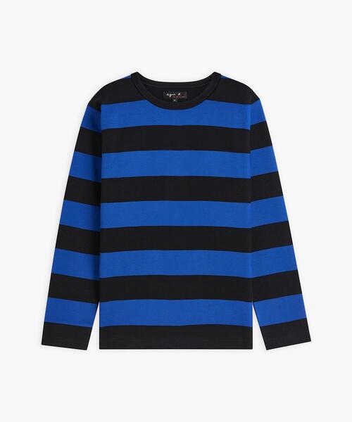 tシャツ 太ボーダー コットン 長袖Tシャツ ”Cool” レディース
