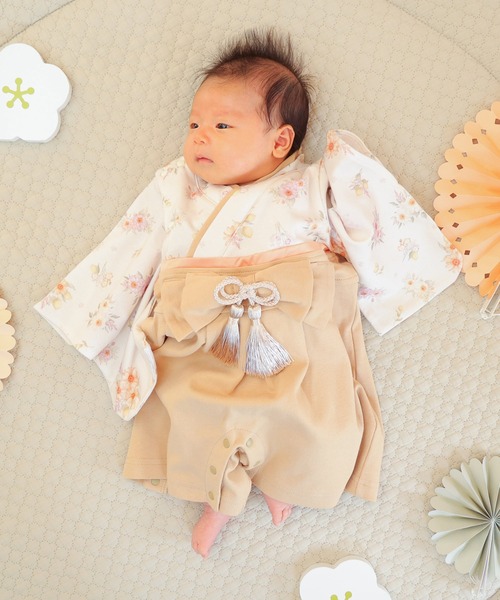 PUPPAPUPO 着物 ベビー 袴 ロンパース キッズ 子供 男の子