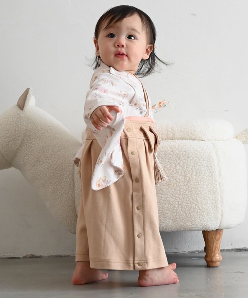 PUPPAPUPO 着物 ベビー 袴 ロンパース キッズ 子供 男の子