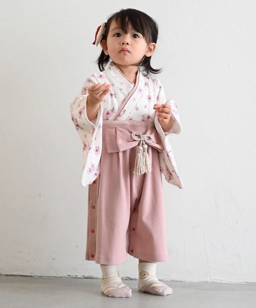 PUPPAPUPO 着物 ベビー 袴 ロンパース キッズ 子供 男の子