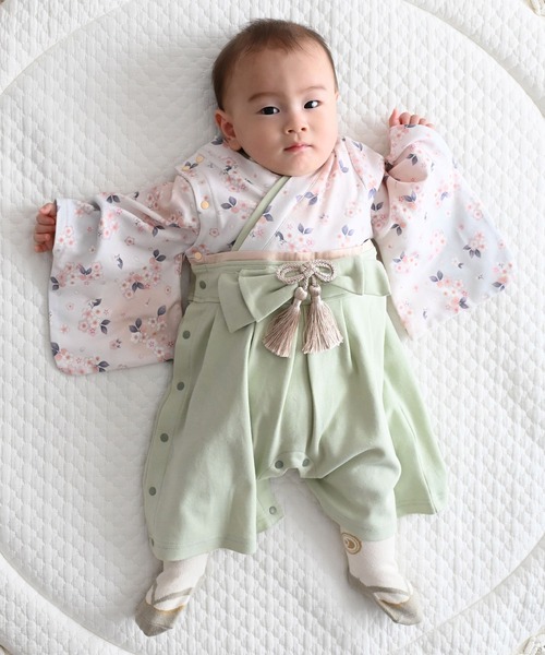 ポニー　ベビー袴 PUPPAPUPO 着物 ベビー 袴 ロンパース キッズ 子供 男の子