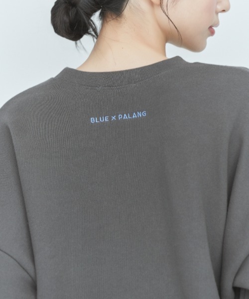 BLUE×PALANG ブルーパラン　ラグビーポロスウェット　グレー RUGBY SWEAT SHIRT（2color） – BLUE×PALANG(ブルーパラン)