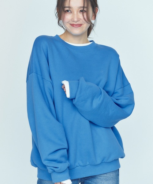 BLUE×PALANG トレーナー スウェット LOGO SWEATSHIRT レディース