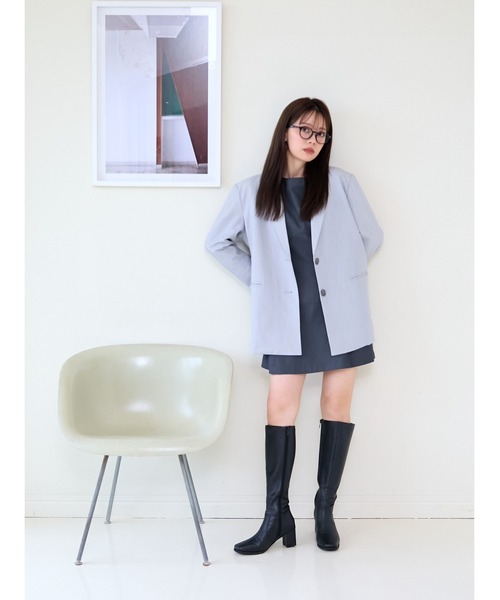 Realta（レアルタ） ブーツ 6cmヒールソフトレザーロングブーツ