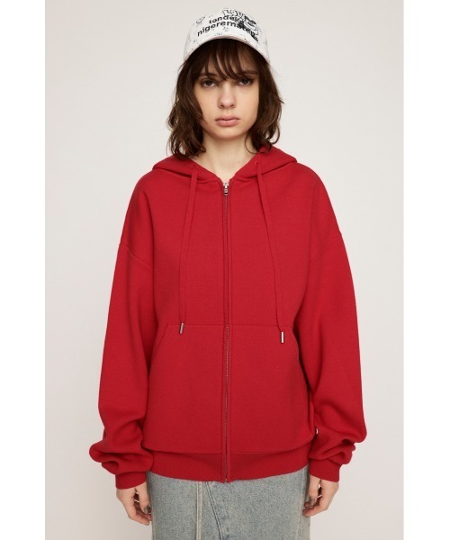 SLY（スライ） パーカー OVER KNIT HOODIE オーバー ニット フーディ