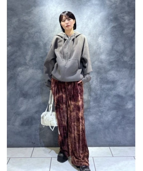 SLY（スライ） パーカー OVER KNIT HOODIE オーバー ニット フーディ