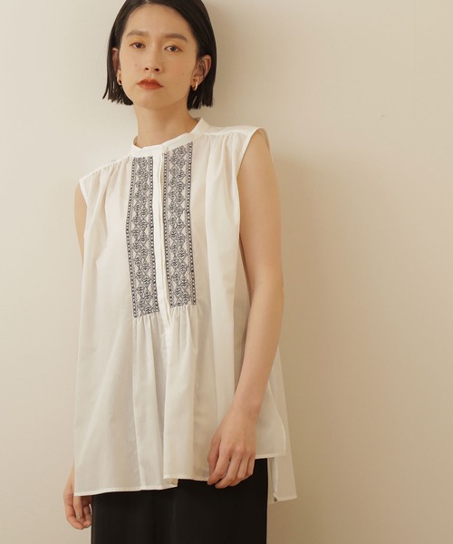 「N.（N. Natural Beauty Basic）」 ノースリーブブラウス MEDIUM ピンク レディース ペーパーバックノースリーブブラウス(504576285) | エヌ