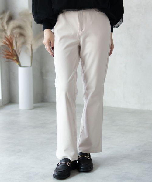 NAVY パンツ 「nAvy」モイストタッチストレートパンツ レディース