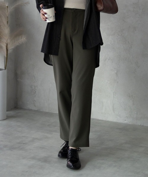 NAVY パンツ 「nAvy」モイストタッチストレートパンツ レディース
