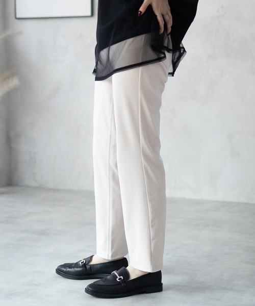 NAVY パンツ 「nAvy」モイストタッチストレートパンツ レディース