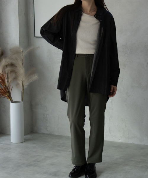 NAVY パンツ 「nAvy」モイストタッチストレートパンツ レディース