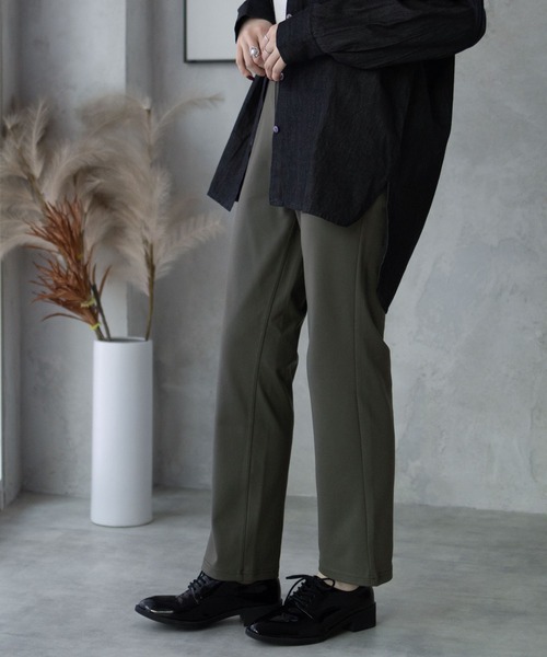NAVY パンツ 「nAvy」モイストタッチストレートパンツ レディース