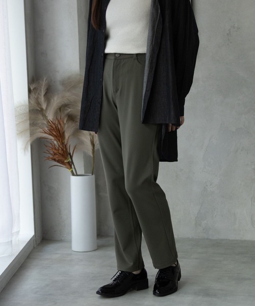 NAVY パンツ 「nAvy」モイストタッチストレートパンツ レディース
