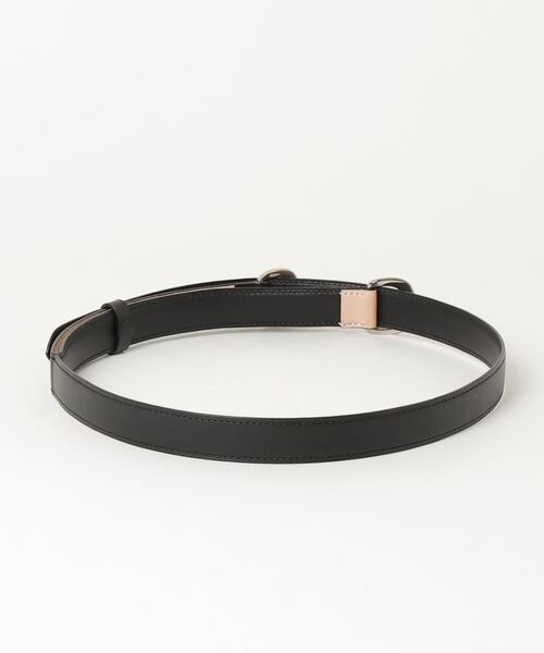 【johnlawrencesullivan】黒レザーベルト ダブルリングバックル DOUBLE BUCKLE LEATHER BELT | k3 online store