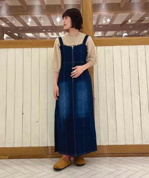 B：MING by BEAMS ジャンパースカート デニム ジャンパー