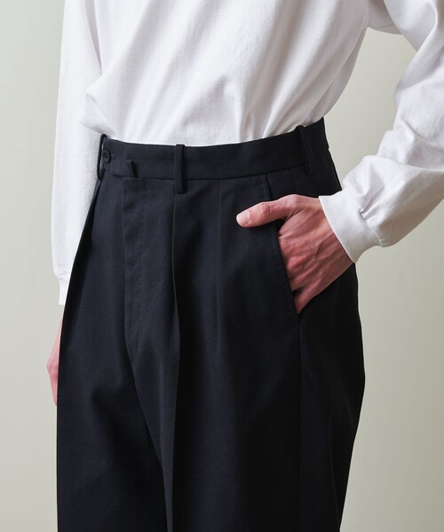 steven alanライトホップサック インツープリーツ ドレス トラウザーズ Steven Alan＞ ライトホップサック インツープリーツ ドレス