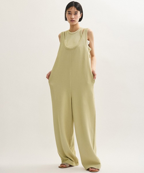 ADAM ET ROPE' FEMME Wフェイスジャージーセットロンパース ADAM ET ROPE'（アダムエロペ）の「【洗える】Wフェイス