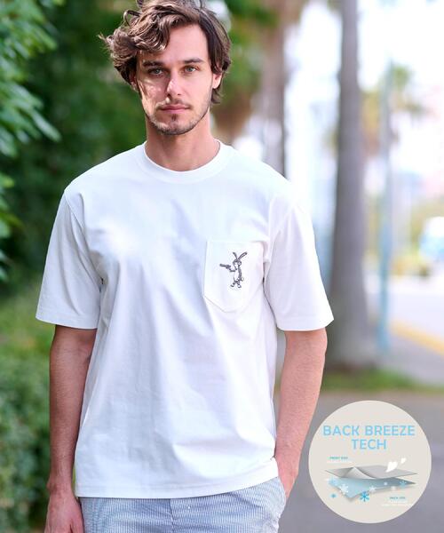 DRESSTERIOR tシャツ 「接触冷感/UVカット」BACK BREEZE TECH