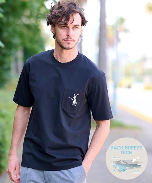 DRESSTERIOR tシャツ 「接触冷感/UVカット」BACK BREEZE TECH