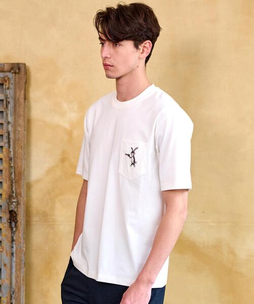 【接触冷感UVカット】BACK BREEZE TECH ラビットポケTシャツ 接触冷感/UVカット】BACK BREEZE TECH ラビットポケTシャツ
