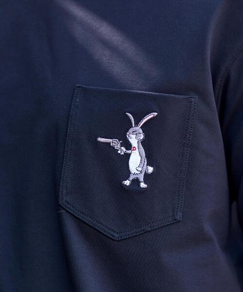 【接触冷感UVカット】BACK BREEZE TECH ラビットポケTシャツ 接触冷感/UVカット】BACK BREEZE TECH ラビットポケTシャツ
