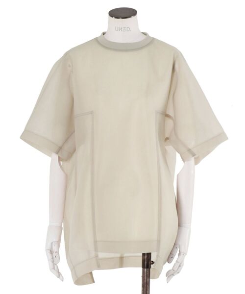 UN3D. tシャツ SHEER COCOON TOPS / シアーコクーントップス
