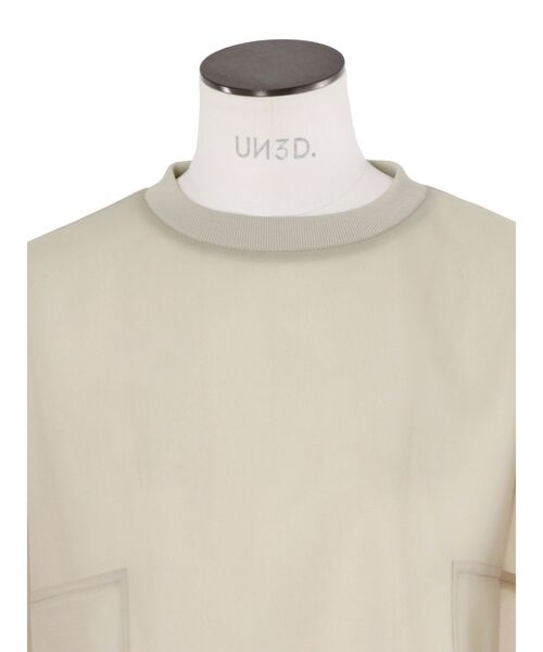UN3D. tシャツ SHEER COCOON TOPS / シアーコクーントップス