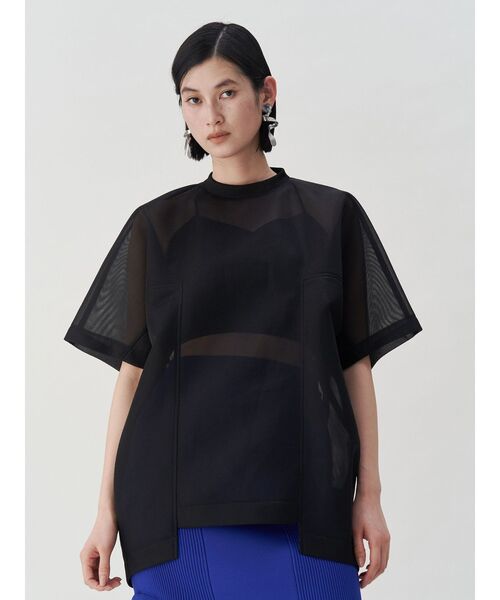 UN3D. tシャツ SHEER COCOON TOPS / シアーコクーントップス