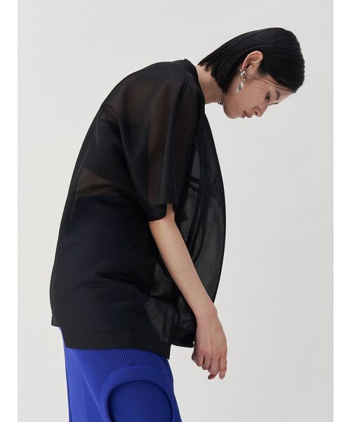 tシャツ SHEER COTTON JERSEY TOP レディース Organic Pima Cotton Jersey Long Tee | EILEEN FISHER