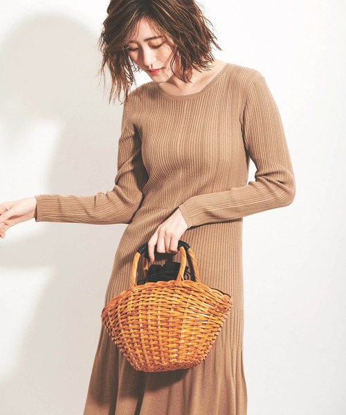 「The Virgnia」 長袖ワンピース FREE ブラウン レディース_画像6