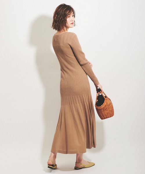 「The Virgnia」 長袖ワンピース FREE ブラウン レディース_画像9