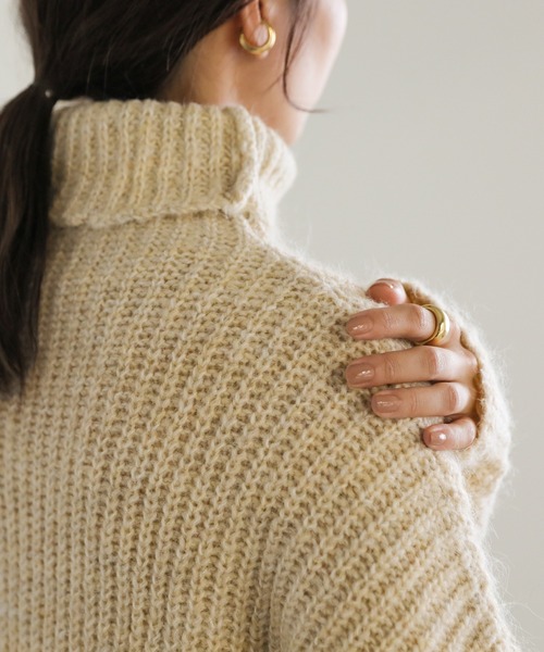 「select MOCA」 タートルネックニット FREE ブラウン レディース_画像2