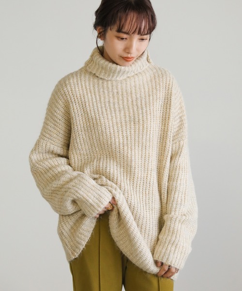 「select MOCA」 タートルネックニット FREE ブラウン レディース_画像4