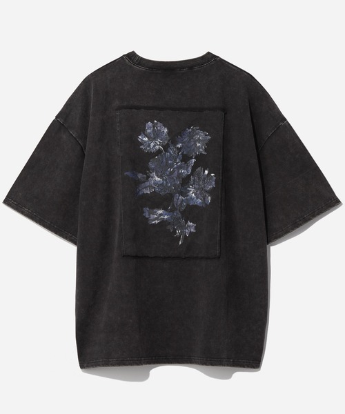 HARE ドローイングバックプリントシャツ 黒 HARE（ハレ）の「ドローイングバックプリントシャツ(HARE