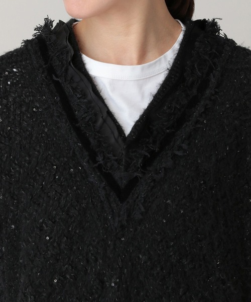 Curensology◆ニットベスト(厚手)/FREE/ポリエステル/BLK/CL306171ER-00 Curensology(カレンソロジー) / ニットベスト(厚手)/FREE