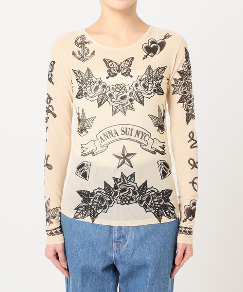 ANNA SUI NYC/アナスイエヌワイシー/フロッキーTシャツ（Tシャツ