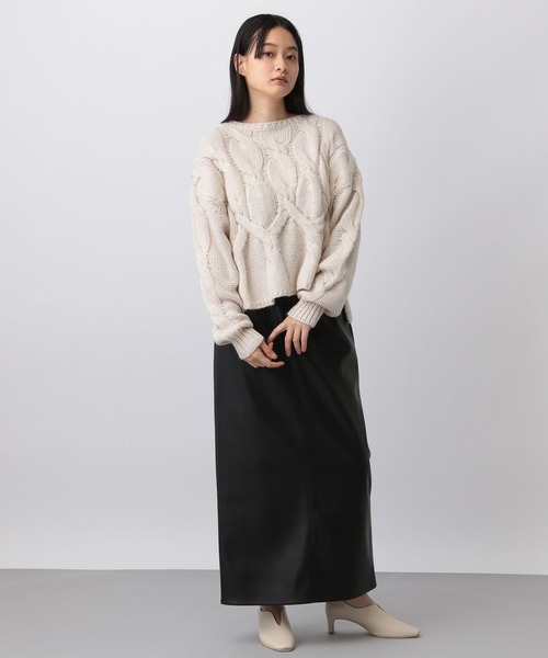 「A part by」 長袖ニット FREE アイボリー レディース_画像3