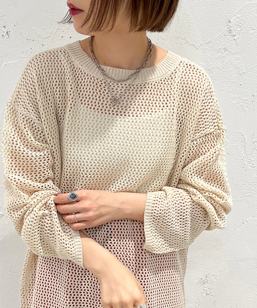 「apres jour mignon」 ニットカーディガン X-LARGE ピンク レディース_画像2