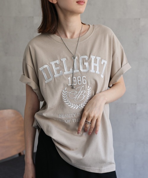 sakishimatokyo tシャツ 「選べるデザイン」部分刺繍ロゴTシャツ/箔