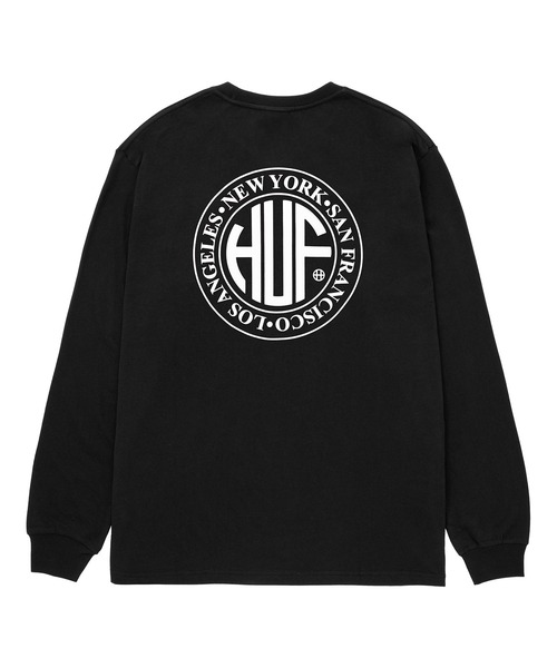 ★国内在庫/即発可*HUF*SPECTRUMロゴプリント長袖Tシャツ★ HUF 「HUF」 長袖Tシャツ - ブラック メンズ : ZOZOTOWN Yahoo