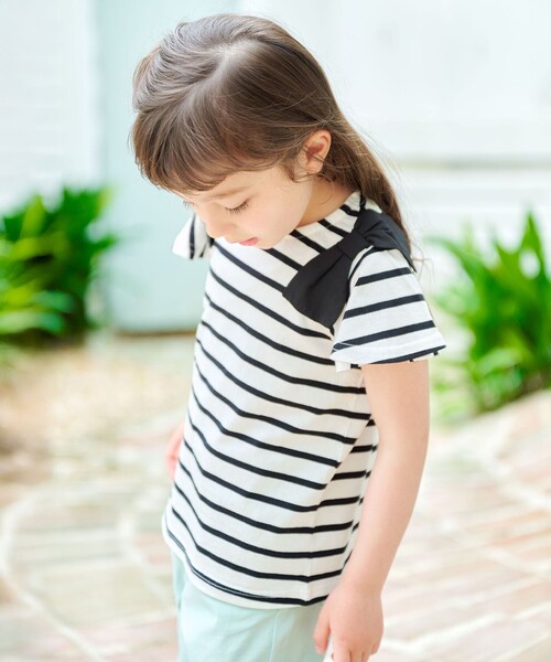 ANY(エニィ) tシャツ ひんやりクール 肩リボンTシャツ キッズ 子供服 ANY(エニィ) tシャツ ひんやりクール 肩リボンTシャツ キッズ 子供服