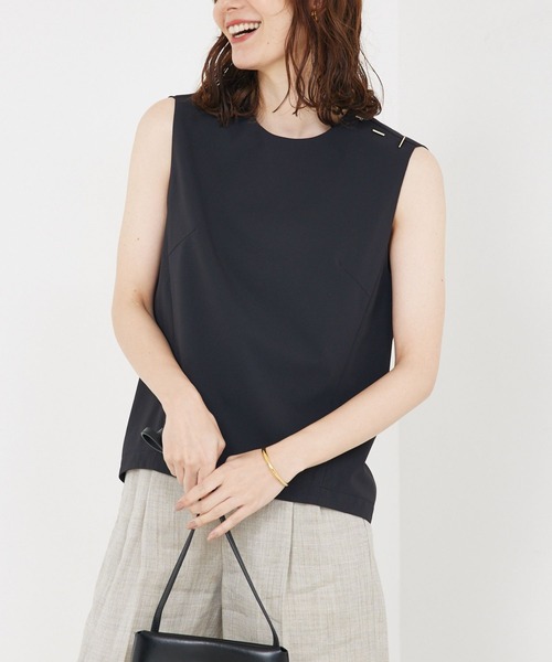 タンクトップ ノースリーブ コクーンノースリーブ/夏服/オフィスカジュアル/ノースリーブトップス レディース qualite タンクトップ ノースリーブ コクーンノースリーブ/夏服