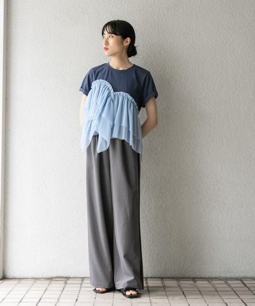 新品タグ付◆ KBF ストライプラインイージーパンツ　CHARCOAL ケービーエフ KBF ストライプラインイージーパンツ （CHARCOAL