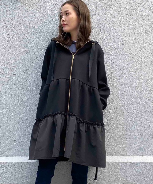 「PICCIN PERLA」 ジップアップパーカー M ブラック レディース PICCIN 「PICCIN」 ジップアップパーカー M ブラック レディース