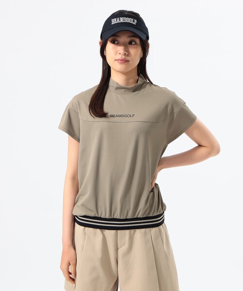 tシャツ ORANGE LABEL/ リブ編みラインヘム モックネックシャツ レディース