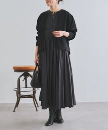 BEARDSLEY LIVETART コットン ポンチ 裾 ギャザーワンピース BEARDSLEY（ビアズリー）の「《LIVETART》コットンポンチ 裾