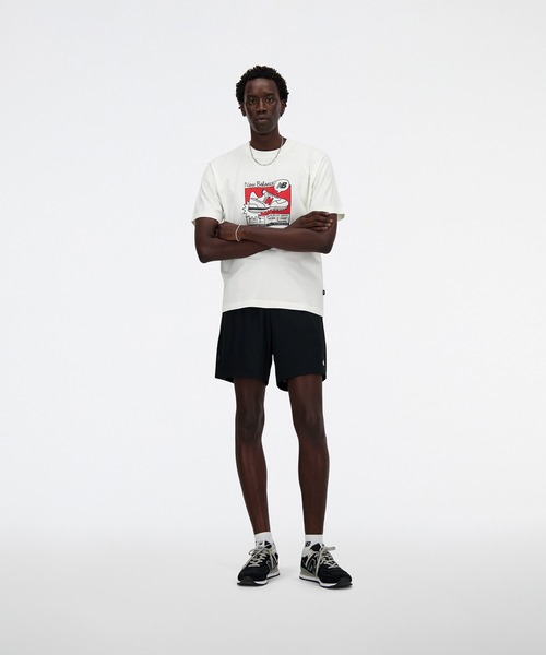 「New Balance」 半袖Tシャツ SMALL オフホワイト メンズ