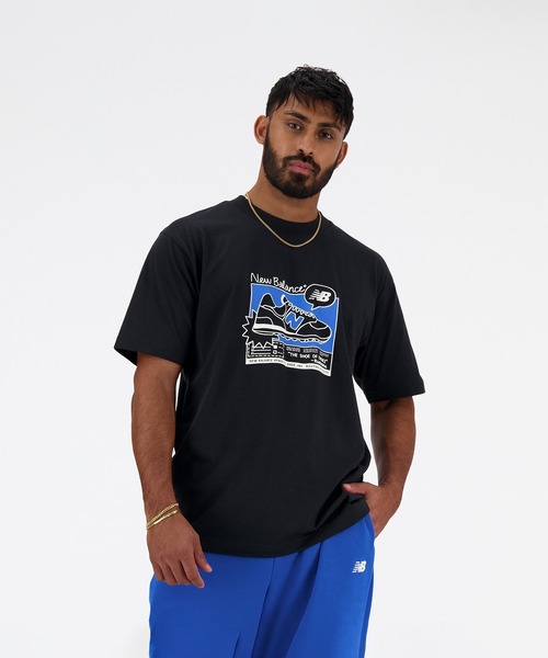 「New Balance」 半袖Tシャツ SMALL オフホワイト メンズ