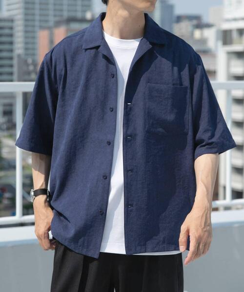 はんそで ITEMS URBANRESEARCH シャツ F.S.オープンカラー半袖シャツ