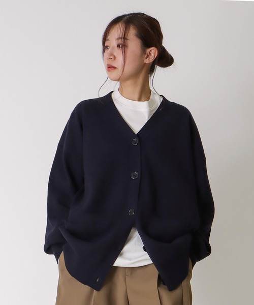 ♪♪rey wear レディース   vintage カーディガン ネイビー DRESSLAVE（ドレスレイブ） カーディガン cotton cashmere V cardigan